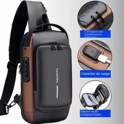 Bolso Antirrobo Impermeable Puerto USB