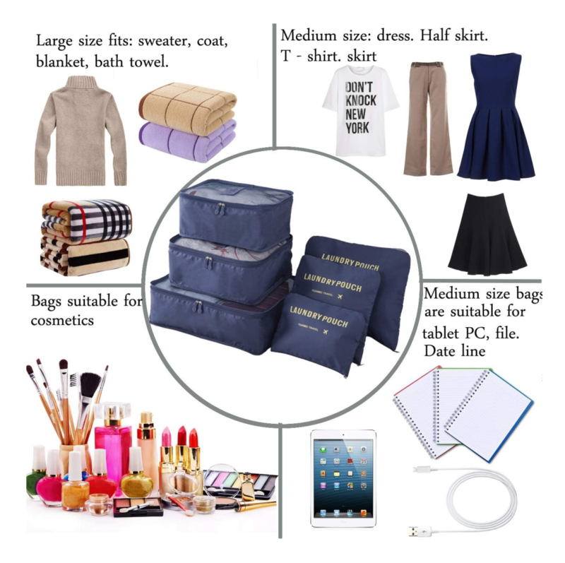 Organizador de Maleta Set por 6 unidades
