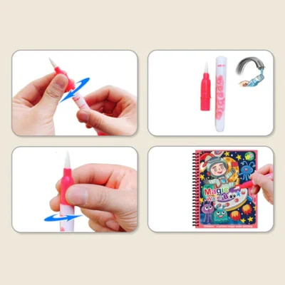 Combo Set Kit de Arte maleta X 208 piezas + Cuaderno de agua mágico