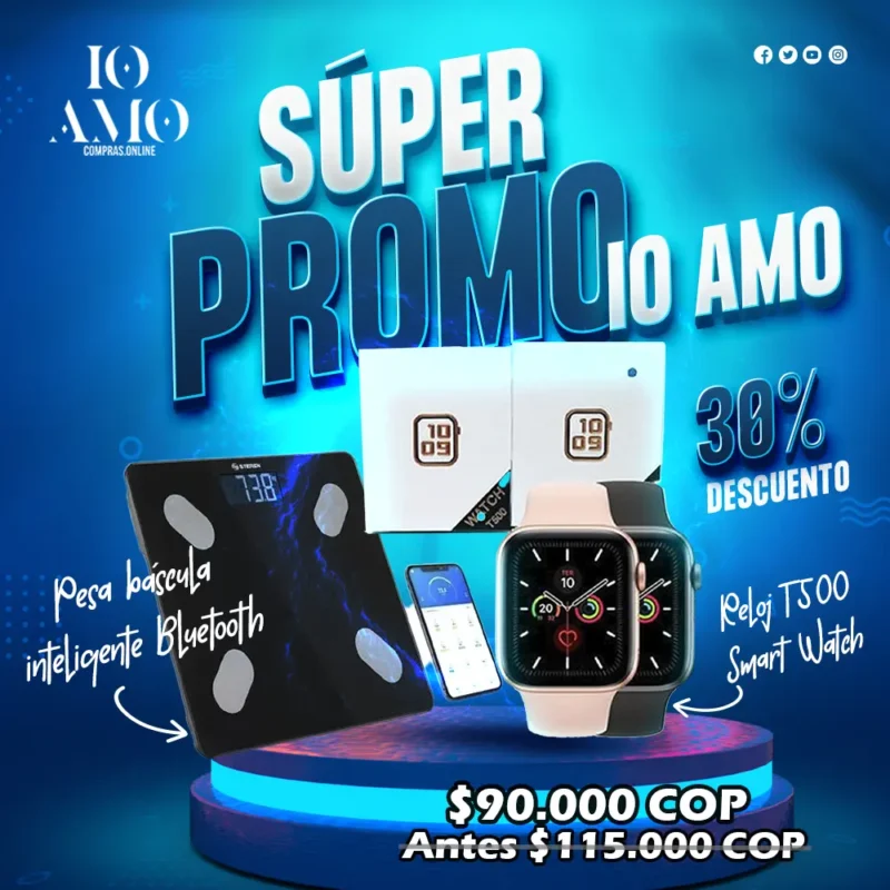 IO AMO COMBO 04 Báscula + Reloj T500