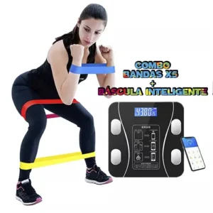 COMBO Bandas Elásticas para entrenar X5 + Báscula Inteligente