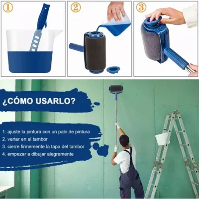 Rodillo para pintura recargable